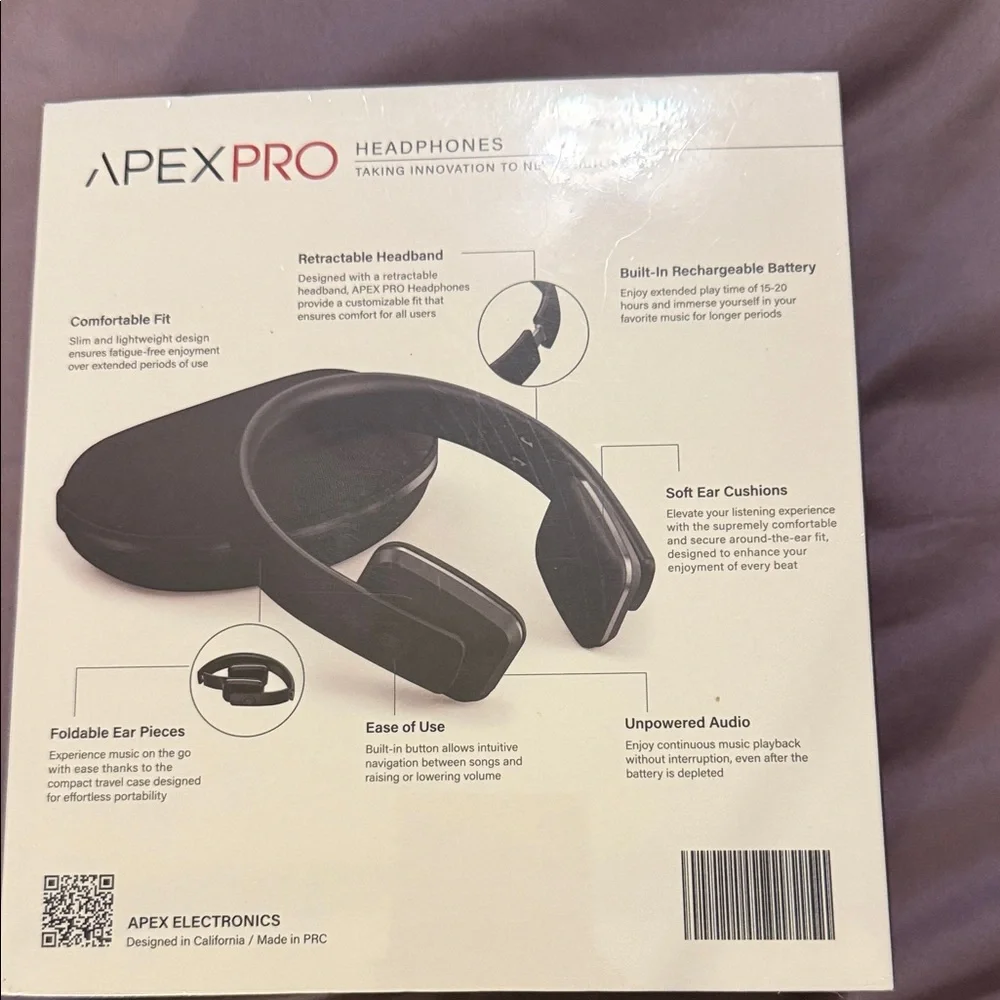 Apex Pro Headphones - Silver Bling and Black